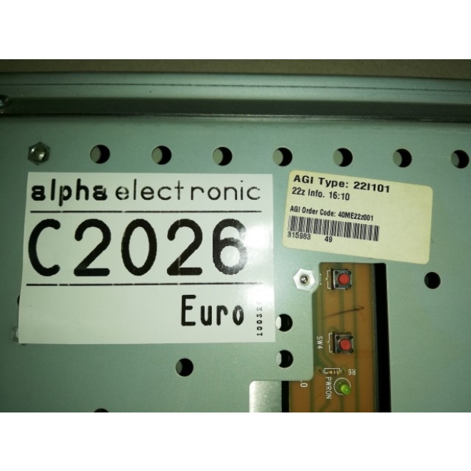 22" Bally/Novomatic TFT Monitor ohne Touch, C2026, für Bally Gerät und teilw. Novomatic Geräte
