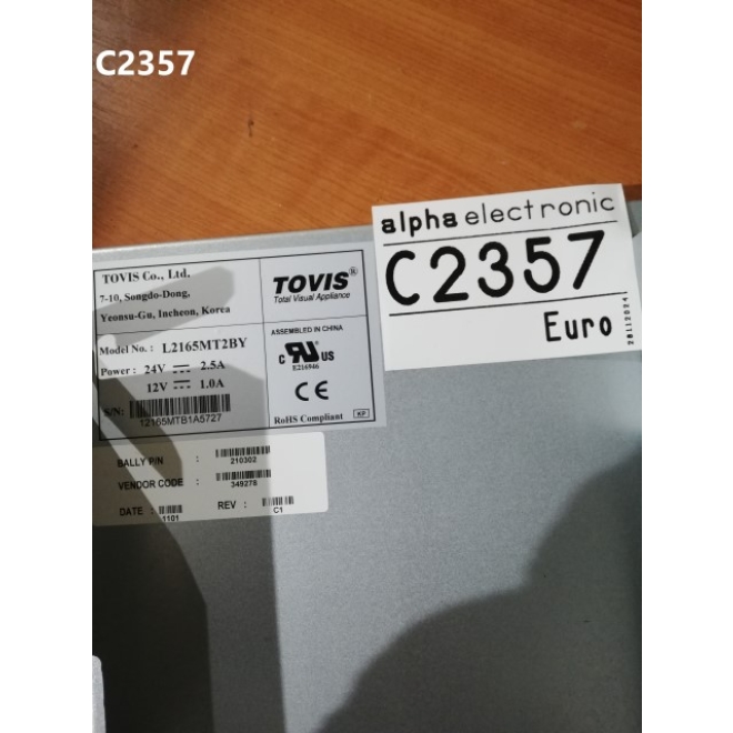 21“ Tovis TFT Monitor mit Touch, Modell L-2165MP2DY, C2357