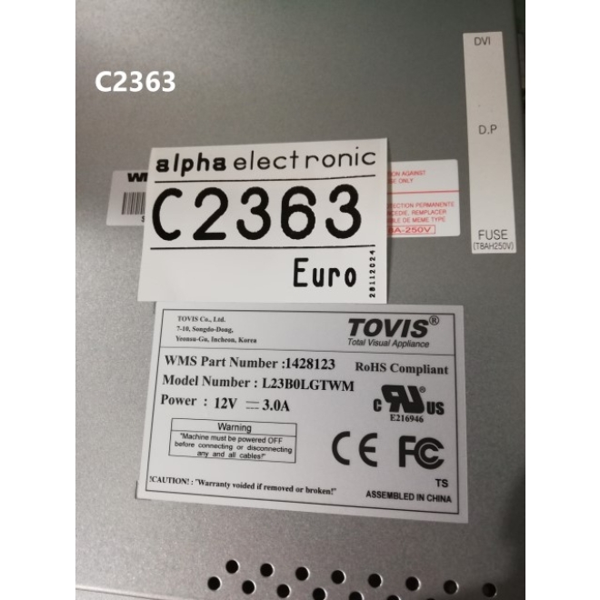 23" Tovis TFT Monitor Modell 23BOLGTWM, C2363