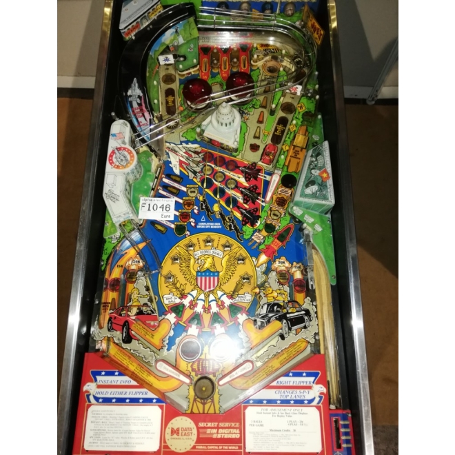 Secret Service Data East Pinball, Flipper Machine, F1046, Flipperautomat, nicht geprüft