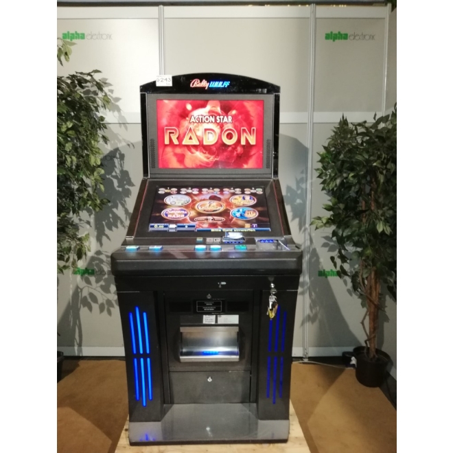 TR5.1 Bally Wide Slant Top Action Star RADON, 50 Spiele, UBA Rec,G243, Geldspieler ohne Zulassung, Bally Standgeräte