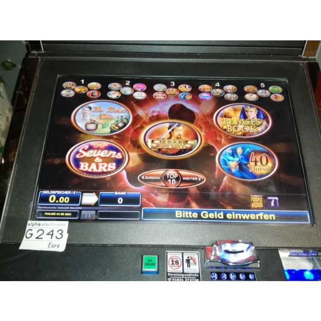 TR5.1 Bally Wide Slant Top Action Star RADON, 50 Spiele, UBA Rec,G243, Geldspieler ohne Zulassung, Bally Standgeräte