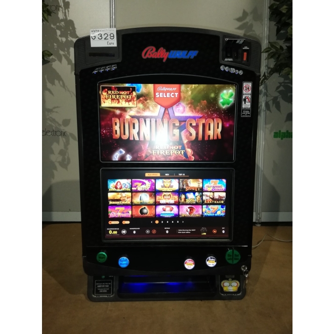 G329 Bally Wide Wall Select Burning Star Red Hot Firepot, LZ 05/28, mit UBA10 Recycler, Geldspieler Laufzeitgerät