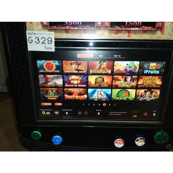 G329 Bally Wide Wall Select Burning Star Red Hot Firepot, LZ 05/28, mit UBA10 Recycler, Geldspieler Laufzeitgerät