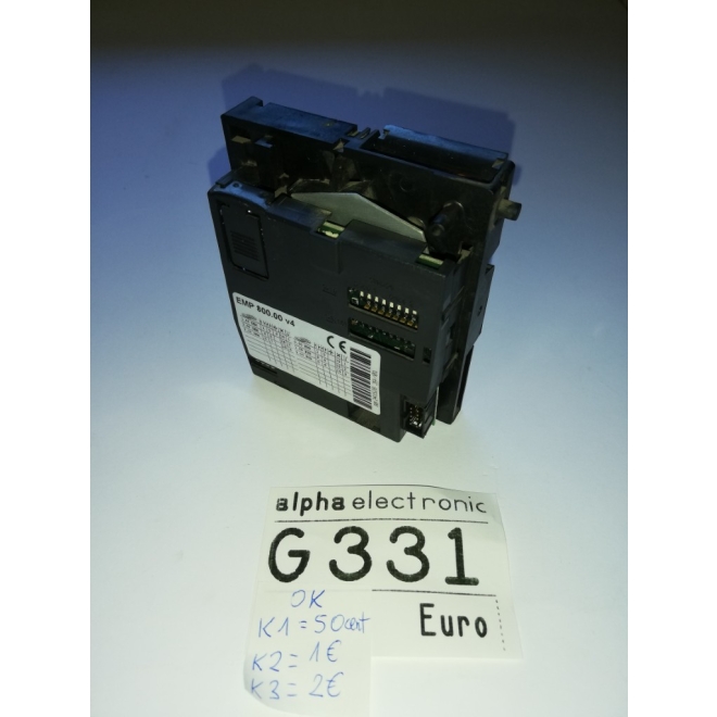 WH Münzprüfer EMP 800, G331, Frontplatten Einbau, Rückgabe vorne, Parts Ersatzteile, coin validator, ok