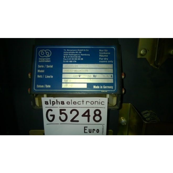 CCS Multiwechsler Bergmann, G5248, neue 50€ Scheine, Geldwechsler, Change