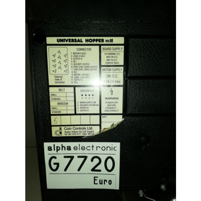 MK2 Universalhopper mit Aufsatz, 2€, G7720, MKII, Stecker links, Auszahlhopper