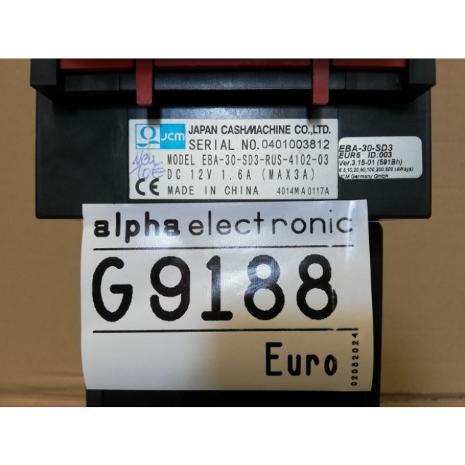 EBA30 Akzeptor mit Stapler für GeWeTe Geldwechsler, Geldscheinakzeptor, G9188, nicht gprüft