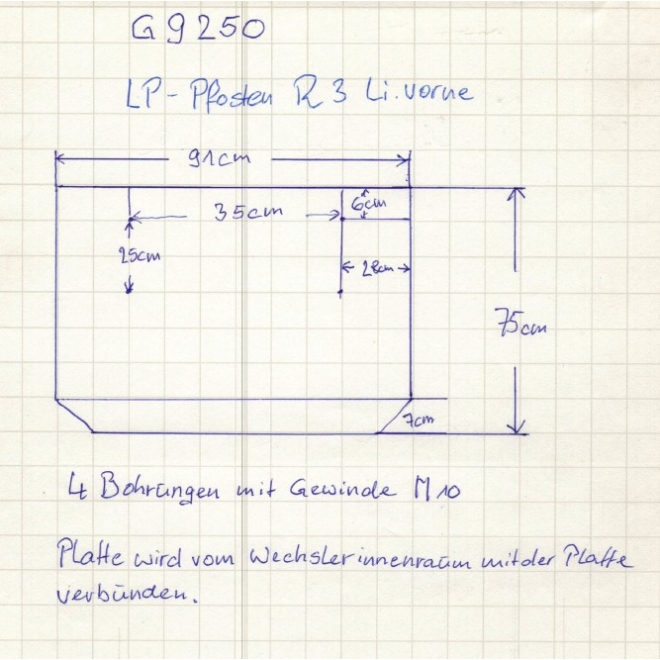 Bodenplatte für Geldwechsler GeWeTe, Bergmann, Hirscher G9250