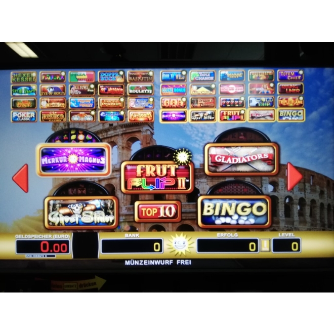 TR5.0 V2 Merkur 22" Slimline Multi Rom, 40 Spiele, G9739, Geldspieler ohne Zulassung, Merkur Wandgeräte
