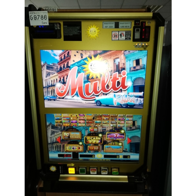 TR5.0 V2 Merkur 22" Slimline Gold Edition Multi Multi 7 Deluxe, mit MD100, 3x70 Spiele, G9786, Wandgeräte, Geldspieler ohne Zulassung