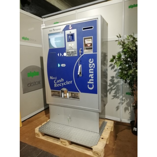 Maxi Cash Recycler mit Schütte und 2 x Mini Mech, G9855, GeWeTe, Geldwechsler, Bill Changer, Wechselautomat