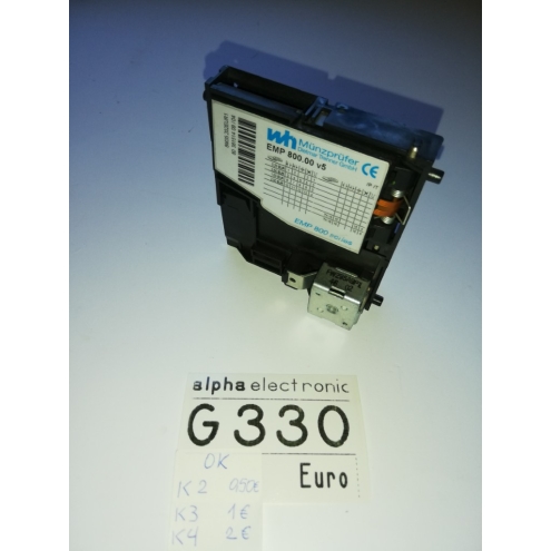 V5 Münzprüfer EMP 800.00, G330, Frontplatten Einbau, Rückgabe vorne, Parts Ersatzteile, coin validator, ok