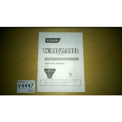Warzaid, Konami, Operators Manual, V4447