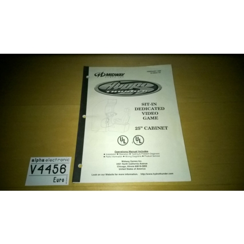 Hydro Thunder, Midway, Operators Manual, V4456