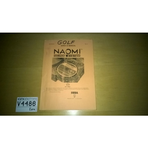 Sega Naomi Golf Service Manual GD-Rom System, V4486