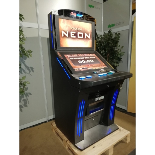 TR5.1 Bally Wide Slant Top Action Star NEON, 50 Spiele, G244, Geldspieler ohne Zulassung, Bally Standgeräte