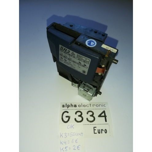 SR3 Münzprüfer Löwen, G334, Rückgabe vorne, Parts Ersatzteile, coin validator, ok
