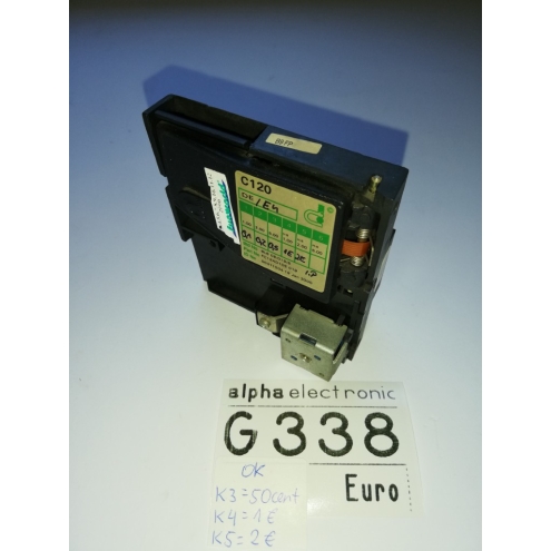 Münzprüfer C120, G338, Frontplatten Einbau, Rückgabe vorne, Parts Ersatzteile, coin validator, ok
