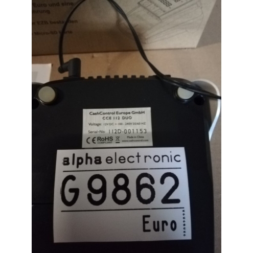 Falschgeldprüfer Cash Control CCE 112 Duo, Geldscheinprüfgerät, G9862