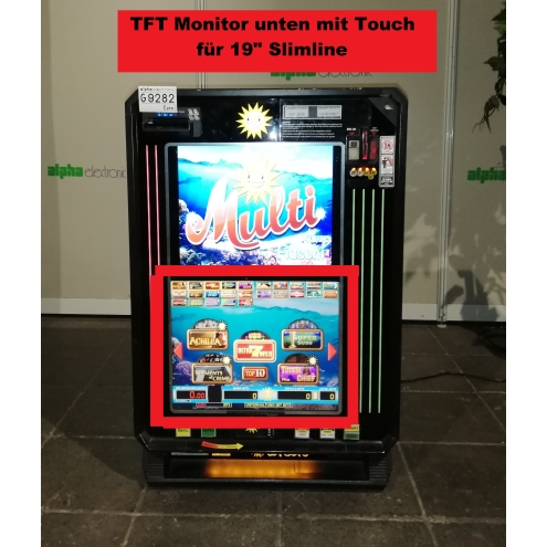 TFT Monitor unten mit Touch für Merkur 19" Slimline Geldspieler, Parts Ersatzteile, Slimline Touchmonitor
