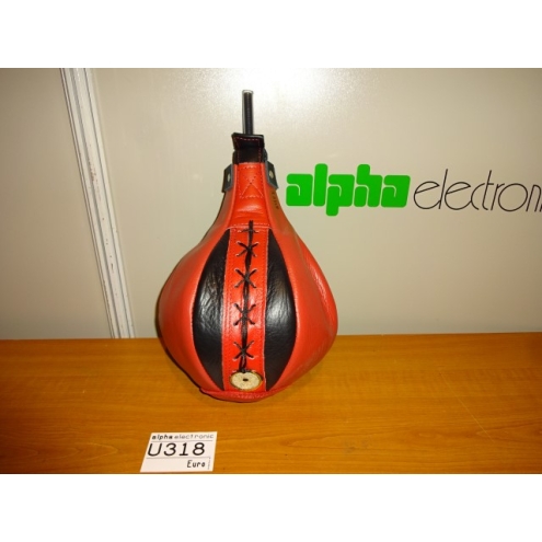 Boxerball inkl. Innenblase und Gewindestange, rot/schwarz, NEU, U318, Ersatz punchingball für Boxautomat, Boxball mit Gewinde